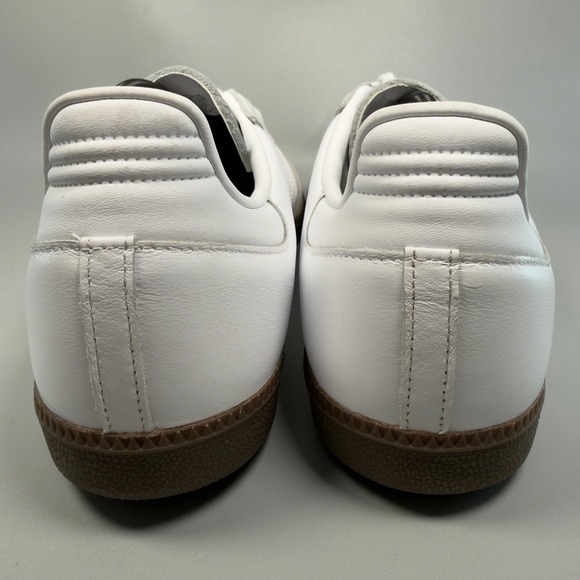 Adidas Samba OG Mens 12.5 12 1/2 Casual Sneaker White Gum Suede Leather Low Shoe - Picture 5 of 16